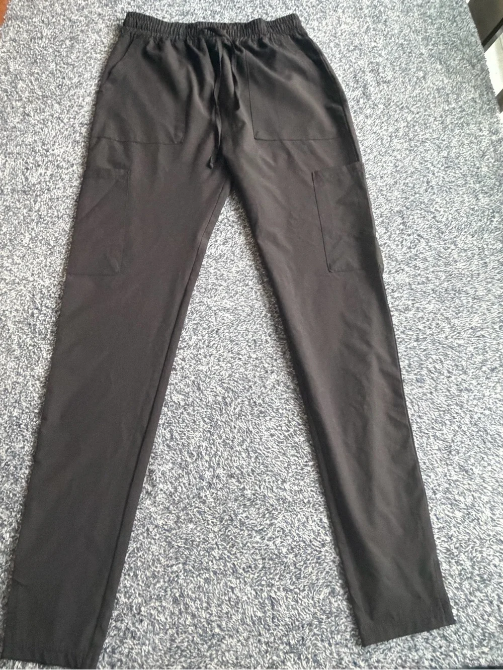Women's Black Drawstring Cargo Crop Pants